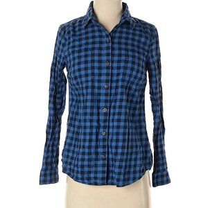 Old Navy Long Sleeve Checkered Blue Shirt -  S